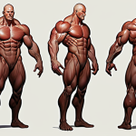 A dynamic character design, showcasing strong anatomical understanding and a powerful line of action. The character is in an expressive action pose, emphasizing muscle tension and realistic proportions with subtle stylistic exaggeration. Detailed concept art, full body view, professional character sheet presentation, digital painting, by Artgerm, by Loish.