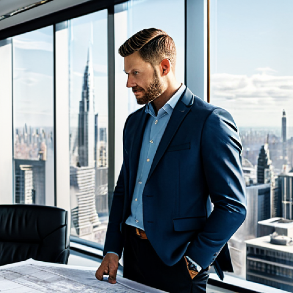**

"A professional architect, fully clothed in a stylish but modest blazer and trousers, standing in a brightly lit, modern architectural office, reviewing blueprints. Large windows overlook a bustling city skyline.  Safe for work, appropriate content, perfect anatomy, natural proportions, professional attire, high resolution, detailed textures, family-friendly."

**