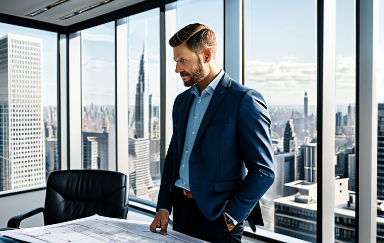 **

"A professional architect, fully clothed in a stylish but modest blazer and trousers, standing in a brightly lit, modern architectural office, reviewing blueprints. Large windows overlook a bustling city skyline.  Safe for work, appropriate content, perfect anatomy, natural proportions, professional attire, high resolution, detailed textures, family-friendly."

**