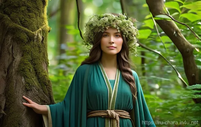 캐릭터디자인으로 팀 프로젝트 성공시키기 - **Prompt:** A whimsical, elderly female character, "The Forest Weaver," with a gentle, serene expres...