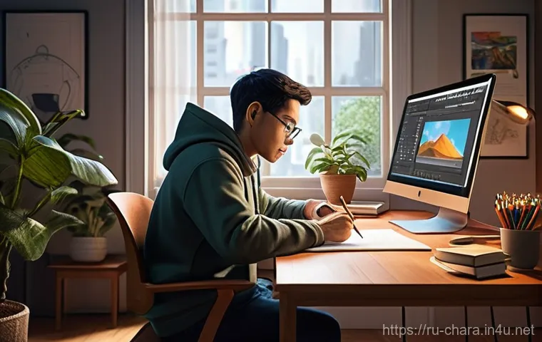 캐릭터디자인 협회 및 네트워크 활용법 - **Showcasing a Portfolio at an Industry Event:** A confident and creative female character designer ...