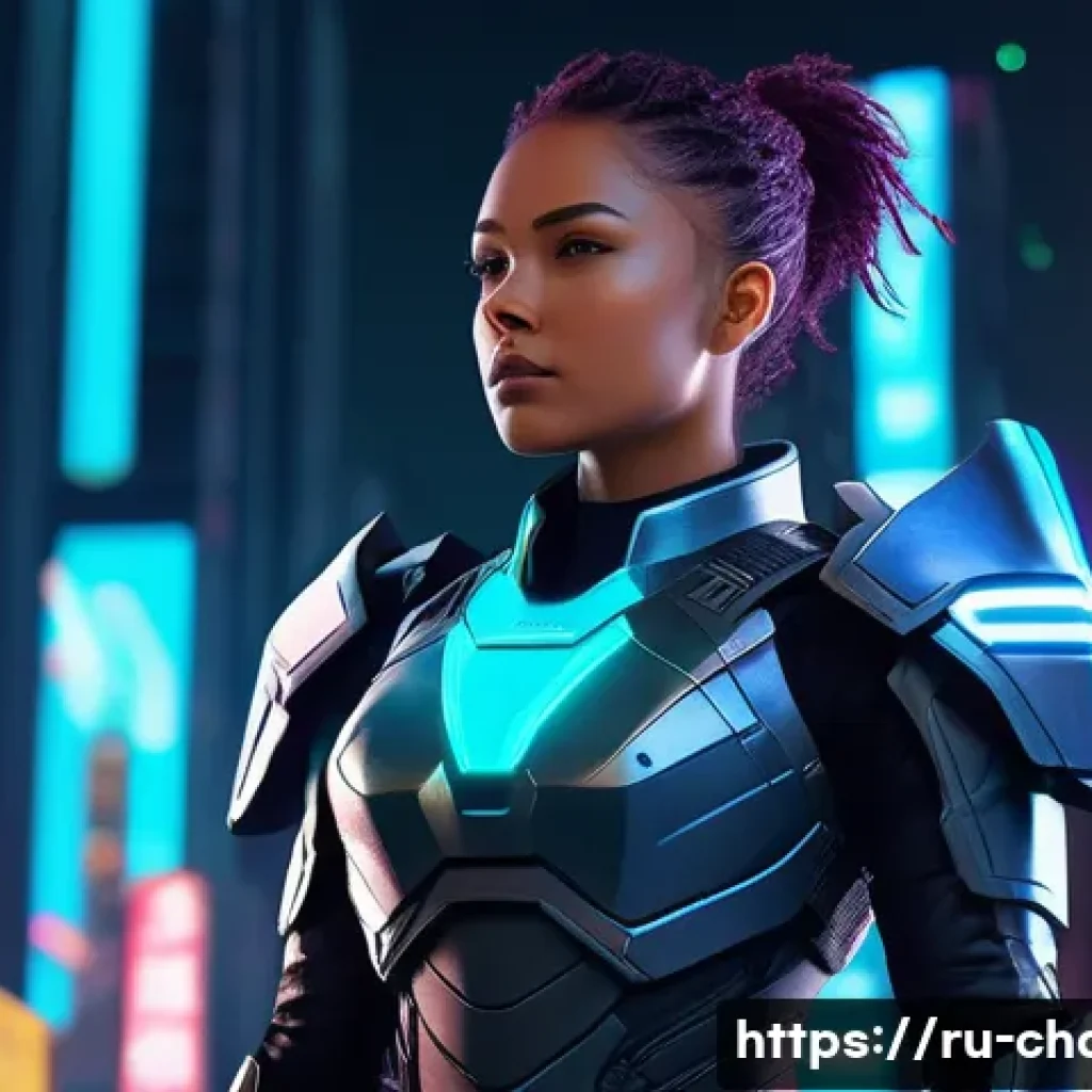 캐릭터디자인 업계의 현재와 미래 - A futuristic character design showcasing the fusion of traditional 2D digital painting and 3D modeli...