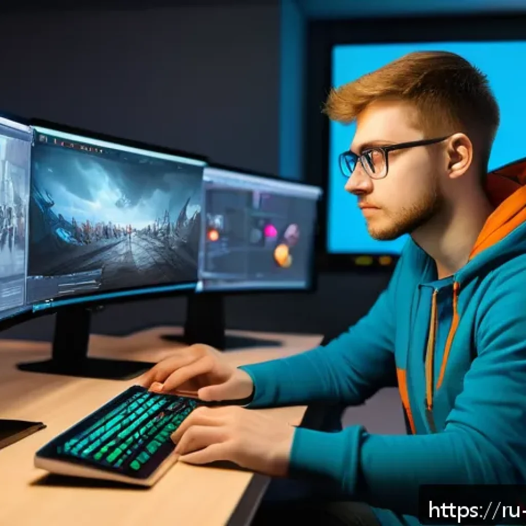 캐릭터디자인 자격증 취득 후 진로 선택 방법 - A professional character designer working at a modern Russian game development studio, surrounded by...